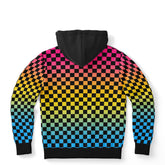 Pansexual Pride Black Contrast Checkered Pullover Hoodie Fashion Hoodie - AOP PRIDE MODE